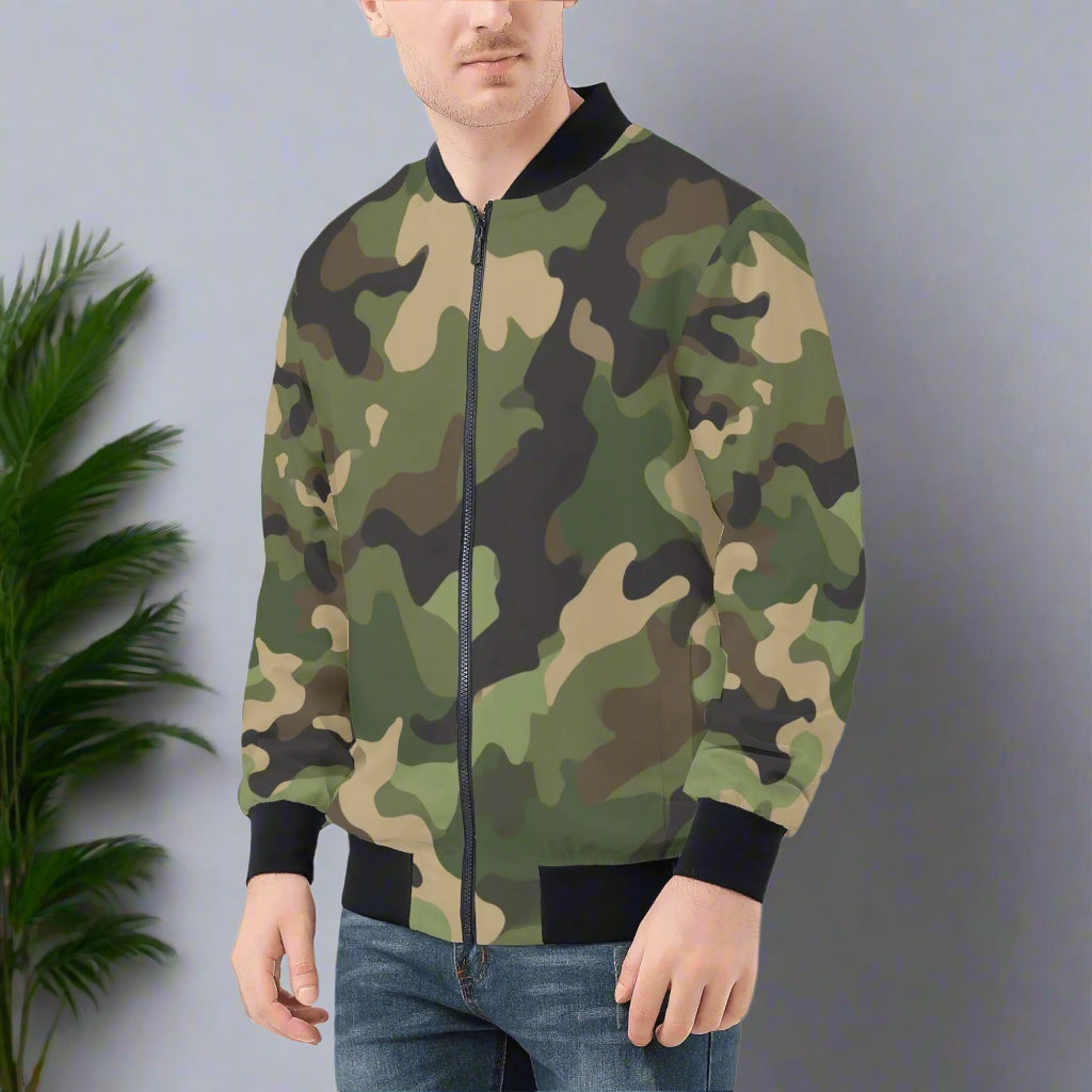 Jungle Camo Bomber Jacket by Highest Evolution