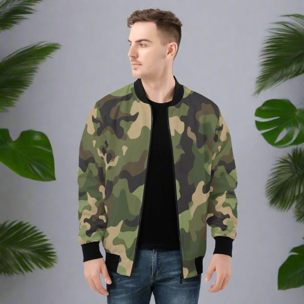 Jungle Camo Bomber Jacket by Highest Evolution