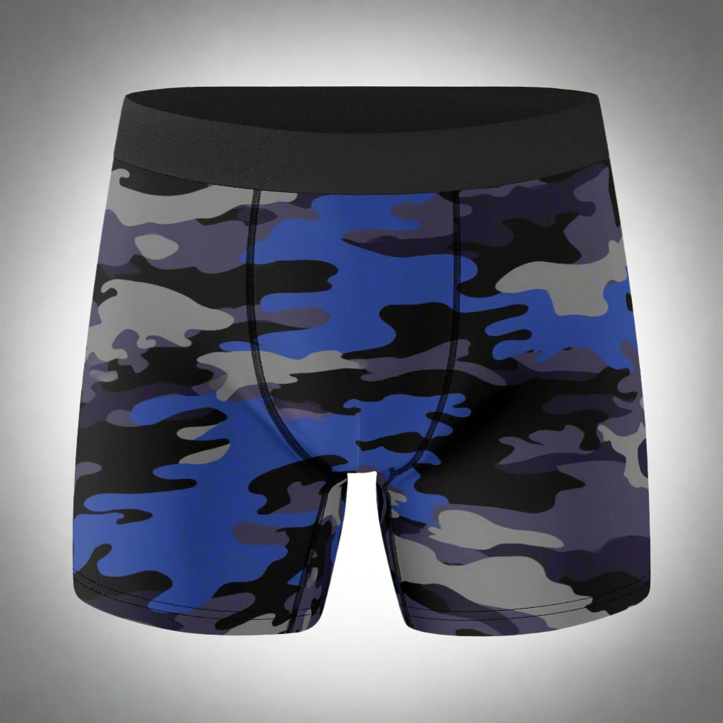 Blue Camo Mens Boxers by Highest Evolution