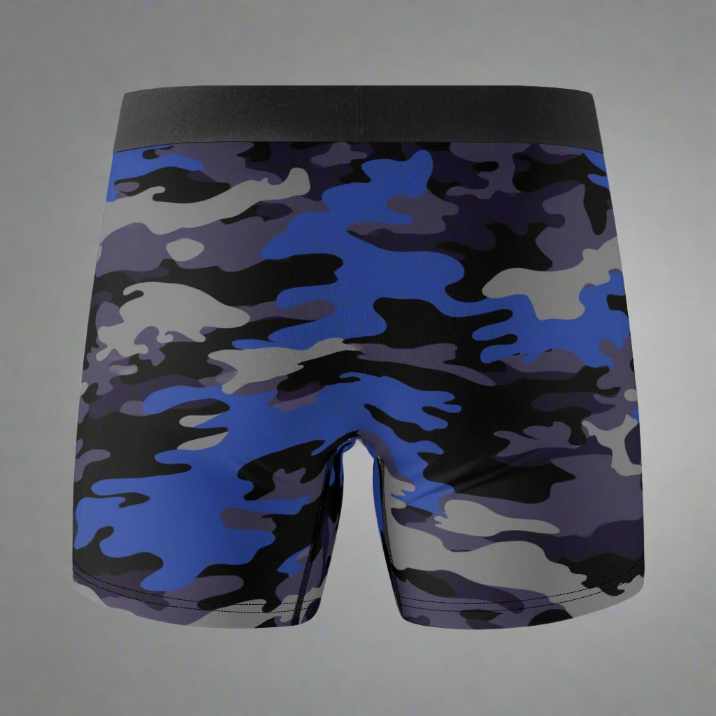 Blue Camo Mens Boxers by Highest Evolution