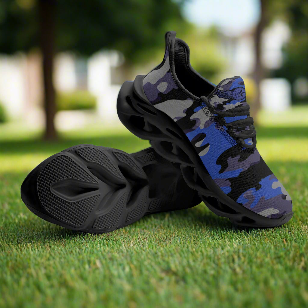 Blue Camo Runners by Highest Evolution