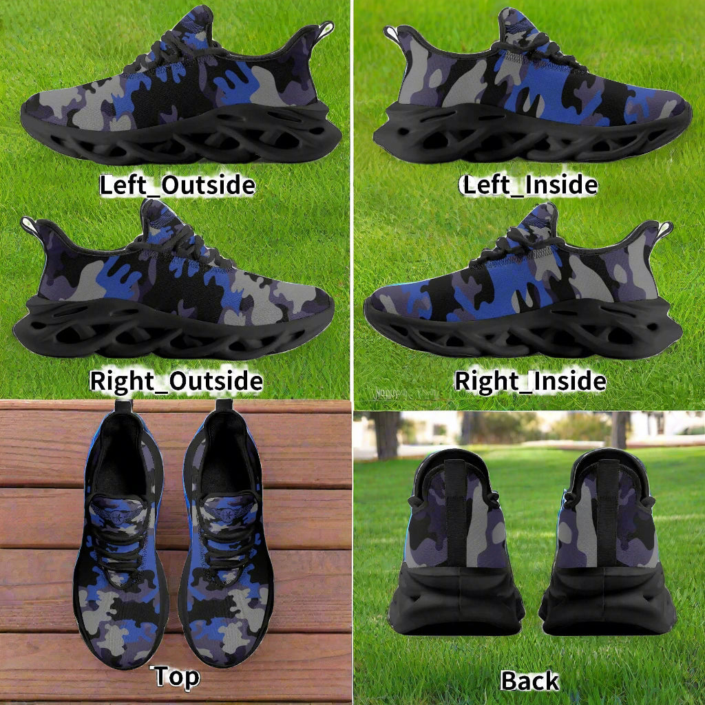 Blue Camo Runners by Highest Evolution