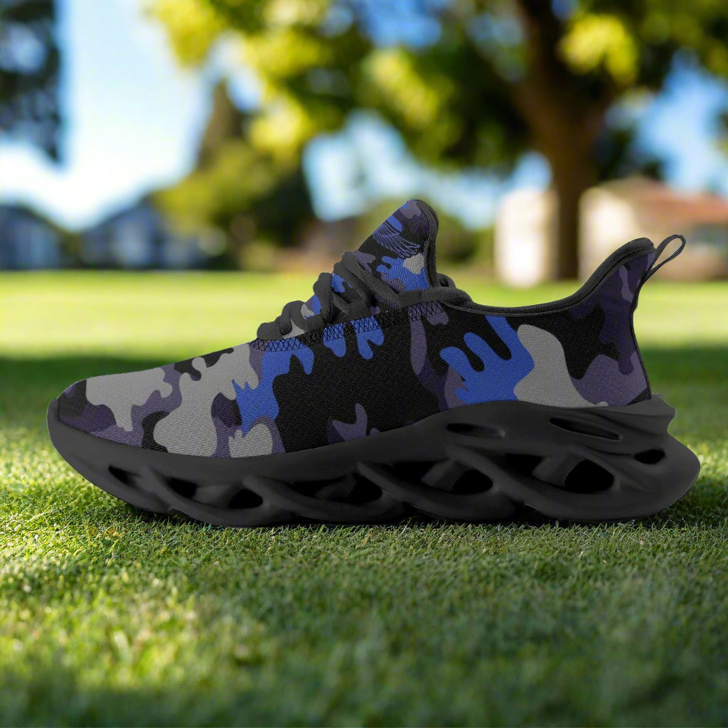 Blue Camo Runners by Highest Evolution