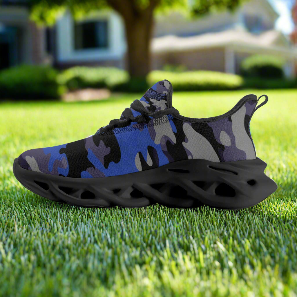 Blue Camo Runners by Highest Evolution
