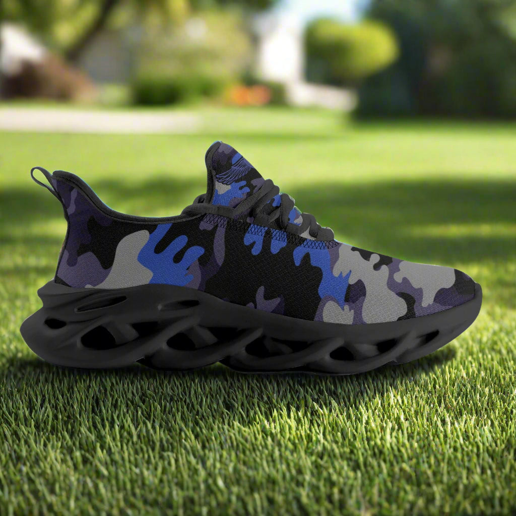 Blue Camo Runners by Highest Evolution