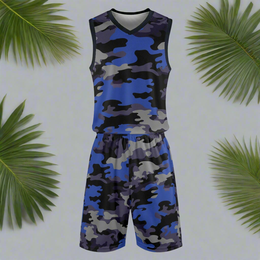 Blue Camo Jersey & Shorts by Highest Evolution