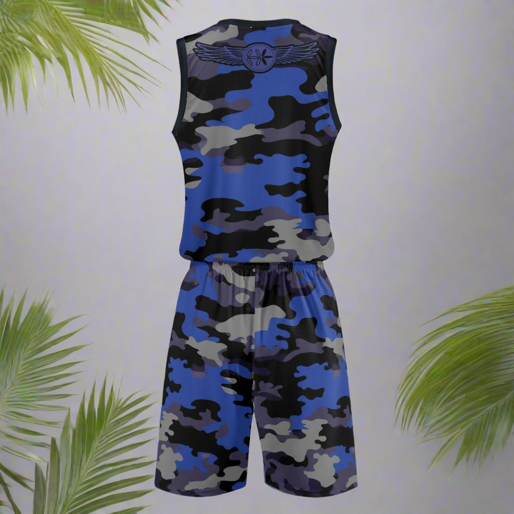 Blue Camo Jersey & Shorts by Highest Evolution