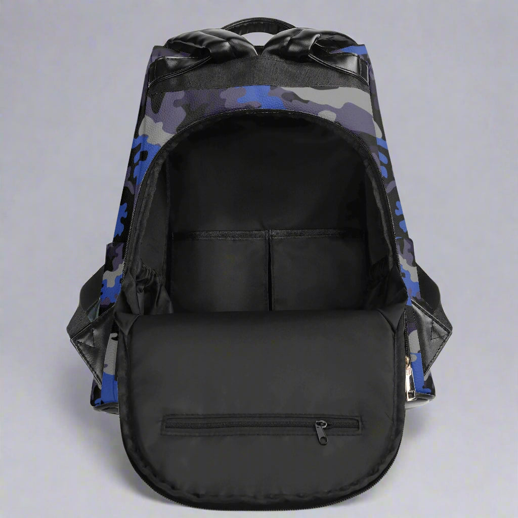 Blue Camo Backpack By Highest Evolution