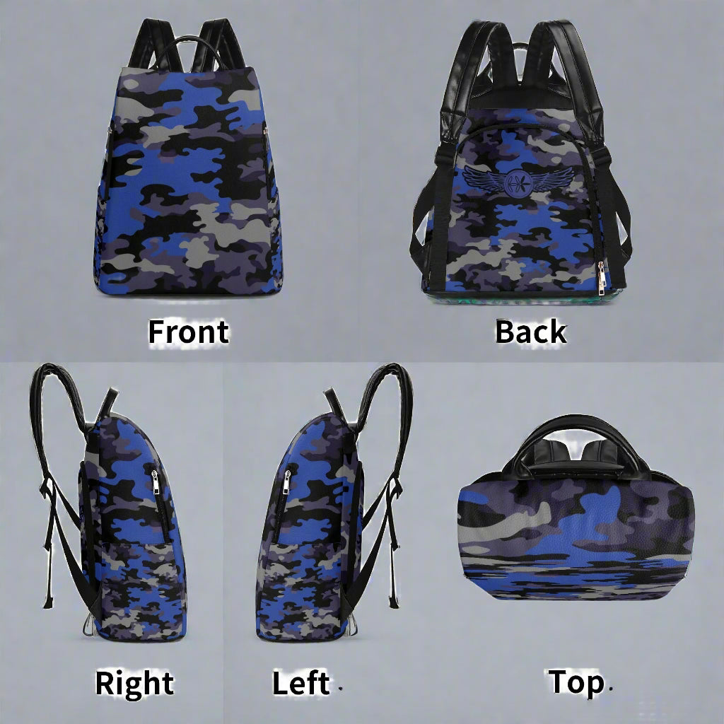 Blue Camo Backpack By Highest Evolution