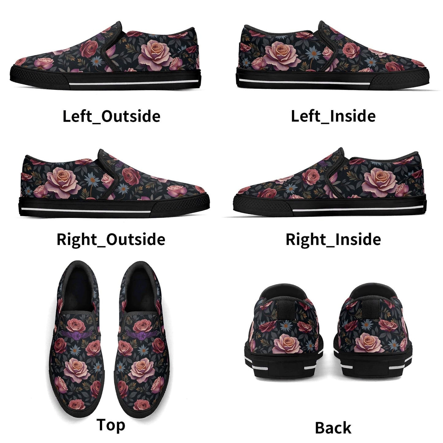 Womens Rose Garden Slip Ons by Highest Evolution