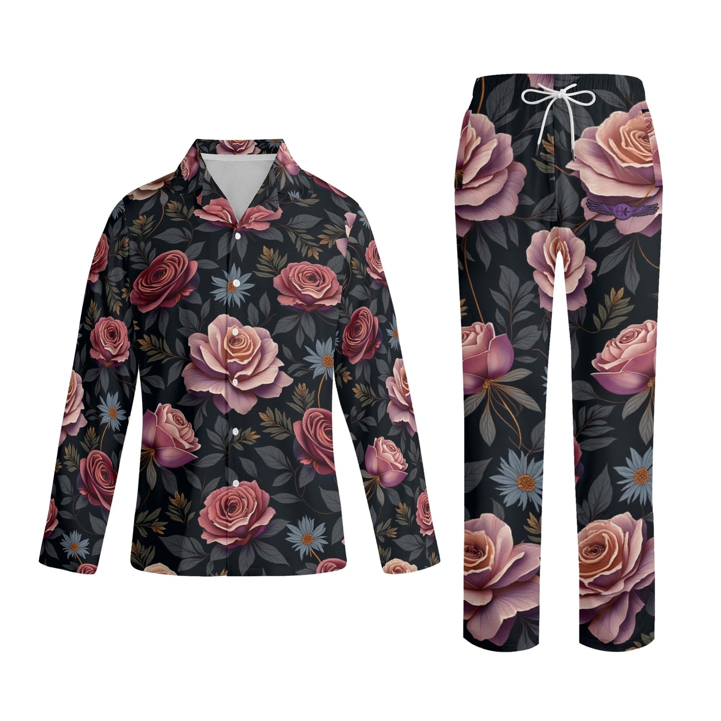 Rose Garden Long-Sleeve Pajama Set by Highest Evolution