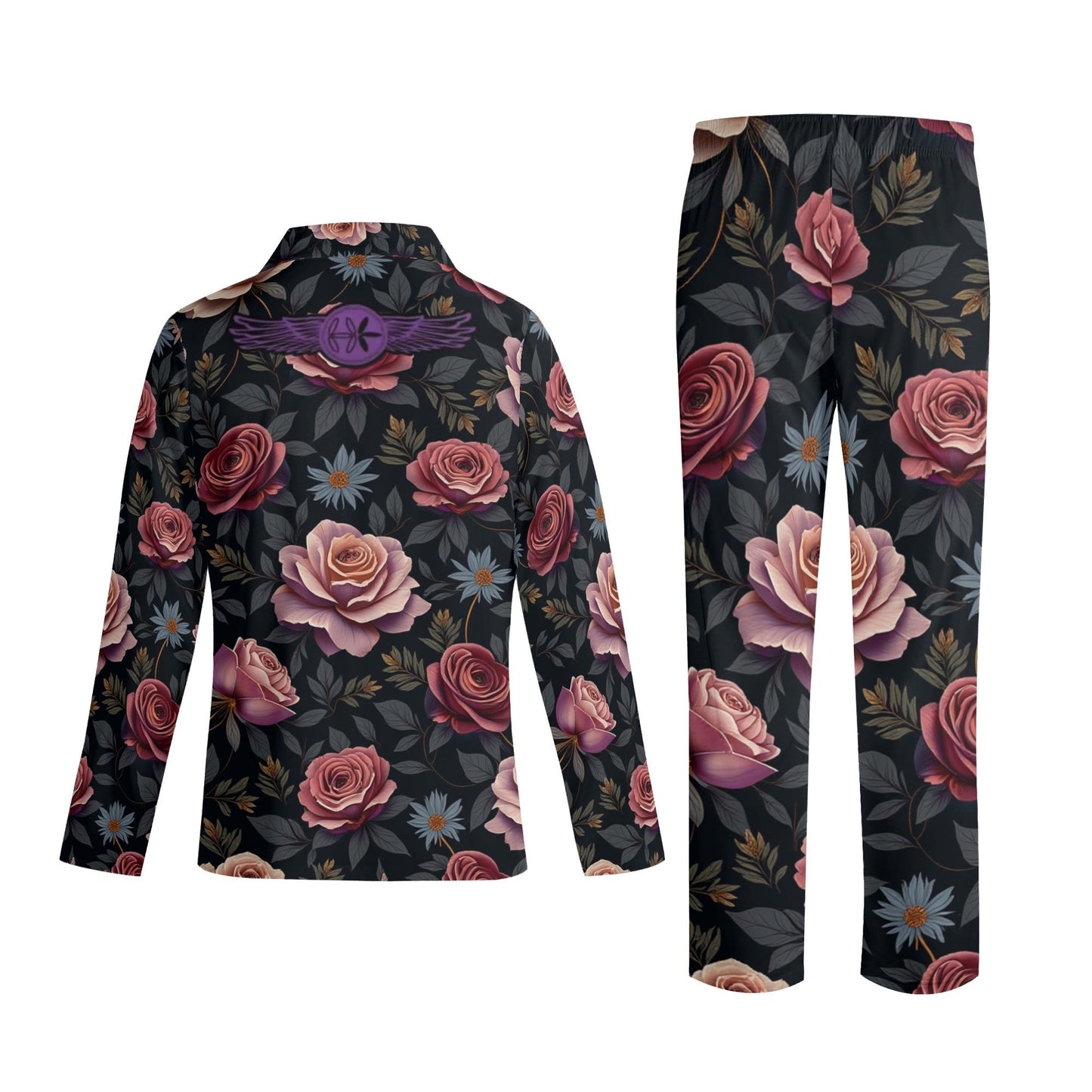 Rose Garden Long-Sleeve Pajama Set by Highest Evolution