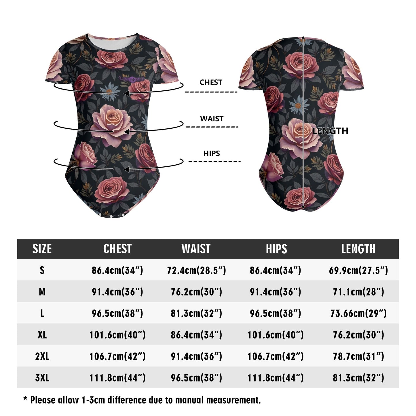 Womens Rose Garden Bodysuit by Highest Evolution