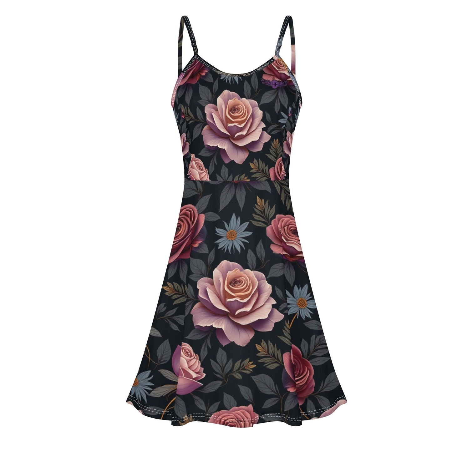 Womens Spaghetti Strap Rose Garden Dress by Highest Evolution