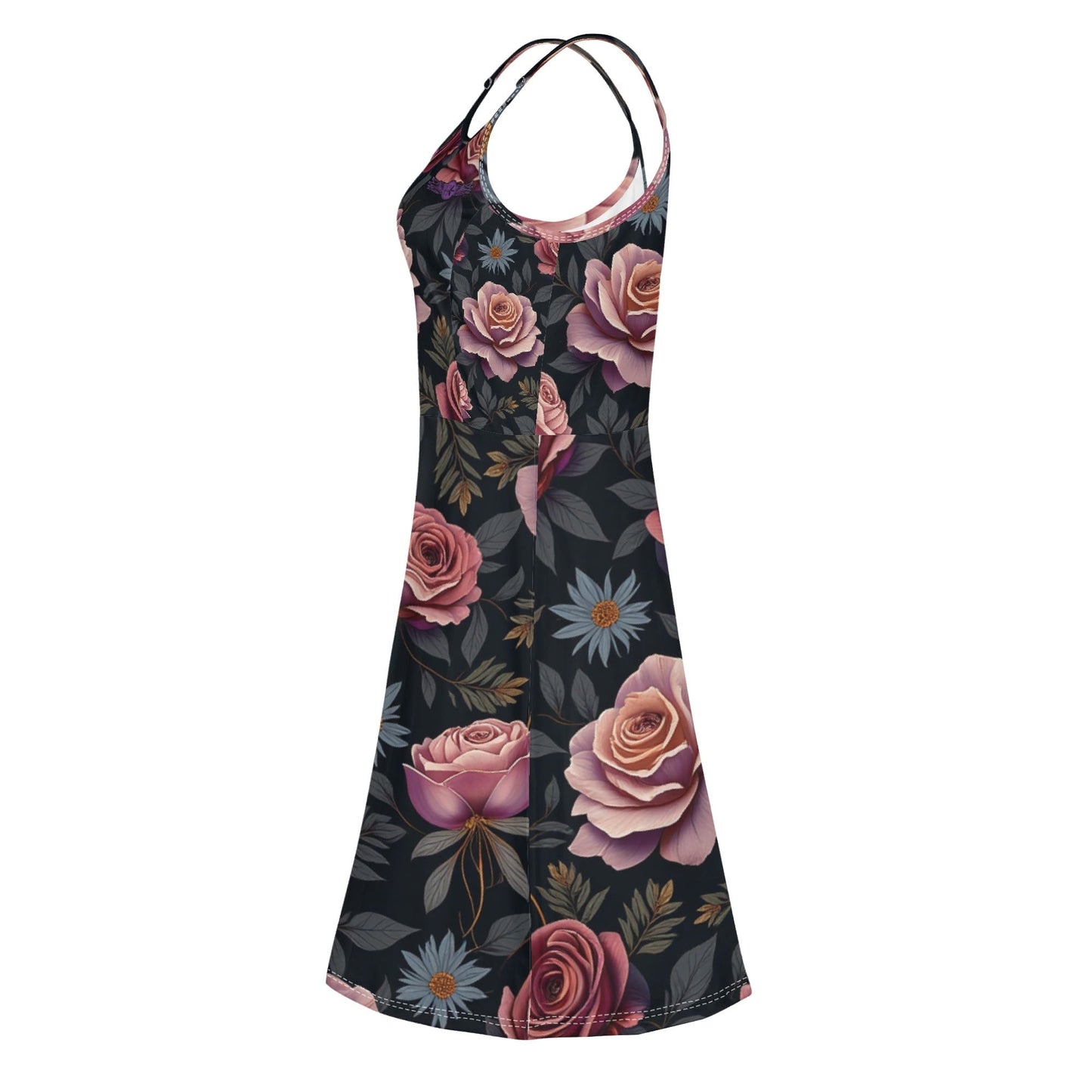 Womens Spaghetti Strap Rose Garden Dress by Highest Evolution