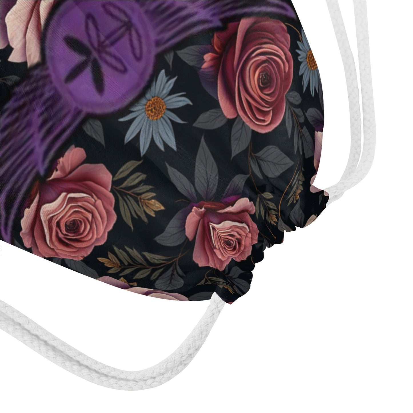 Rose Garden Drawstring Bag by Highest Evolution