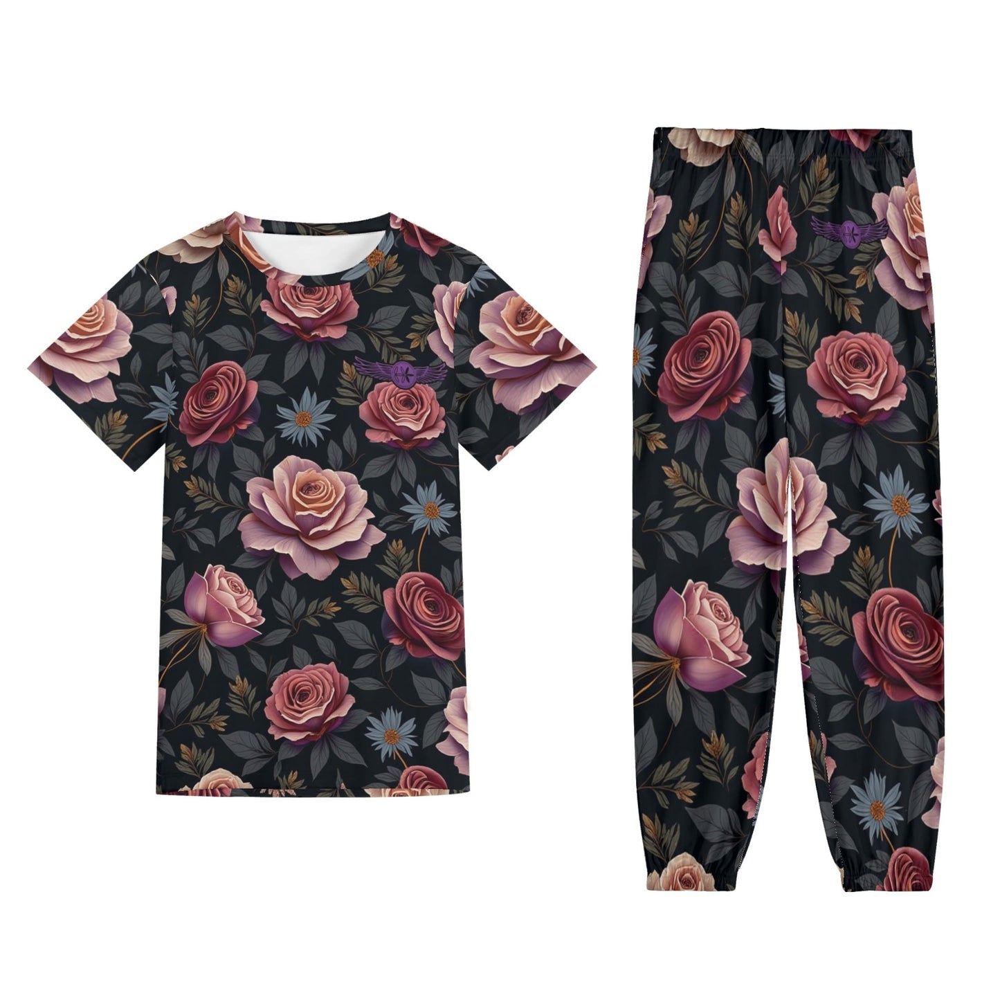 Rose Garden Short Sleeve-Blouse Sports Set by Highest Evolution