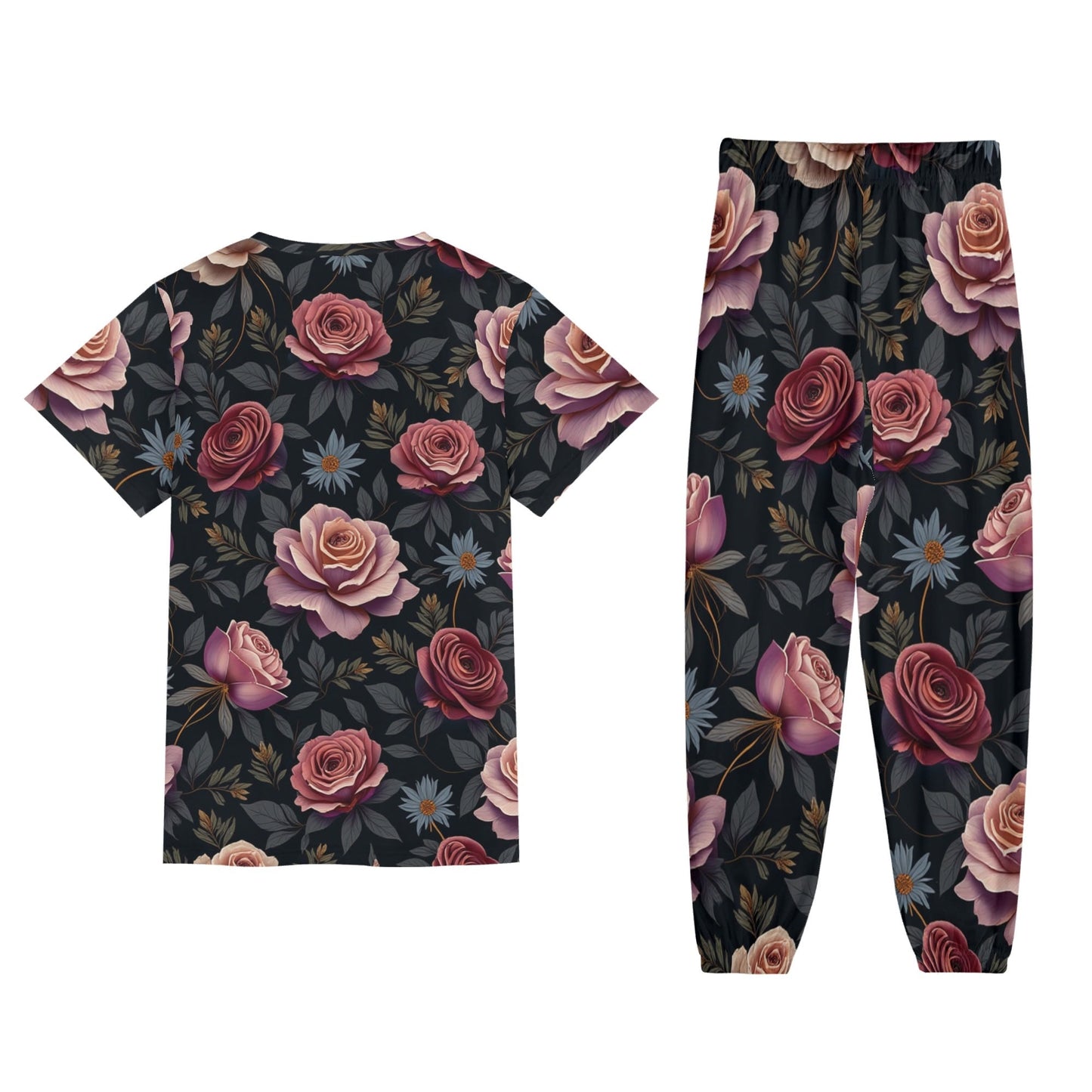 Rose Garden Short Sleeve-Blouse Sports Set by Highest Evolution