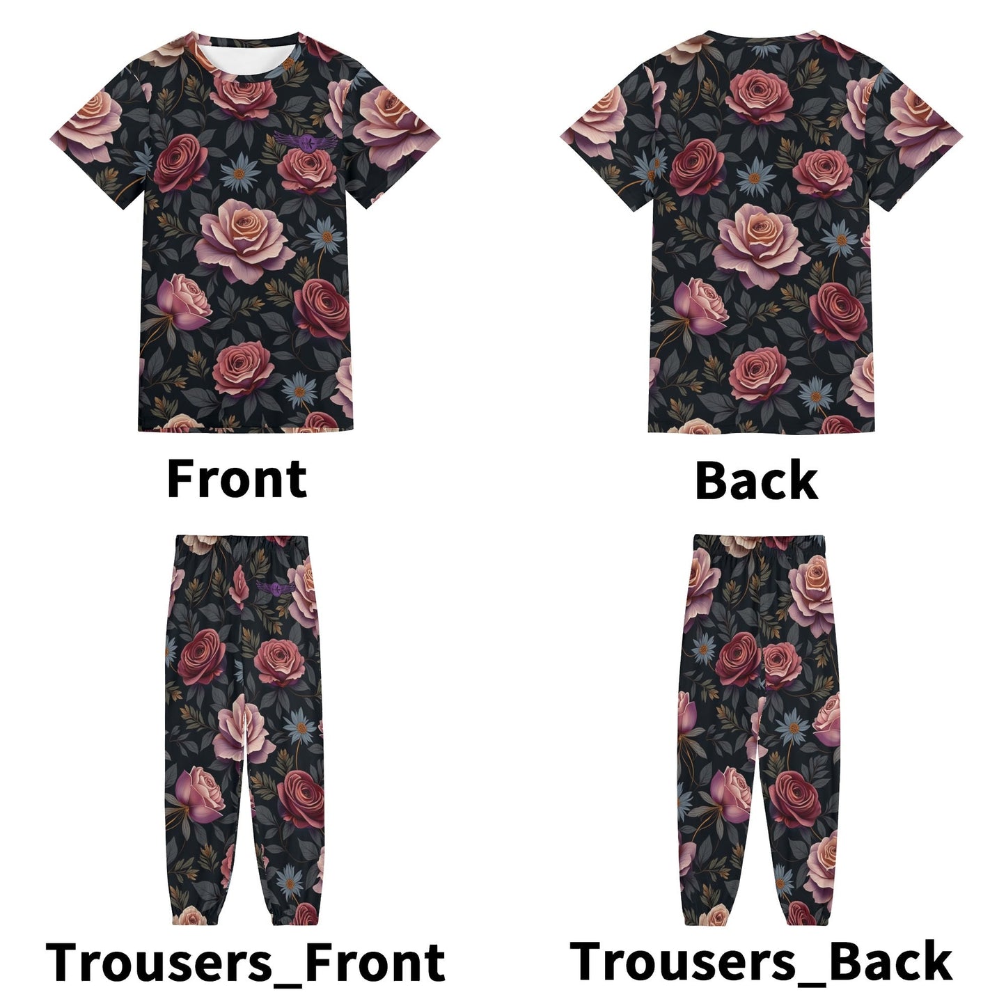 Rose Garden Short Sleeve-Blouse Sports Set by Highest Evolution