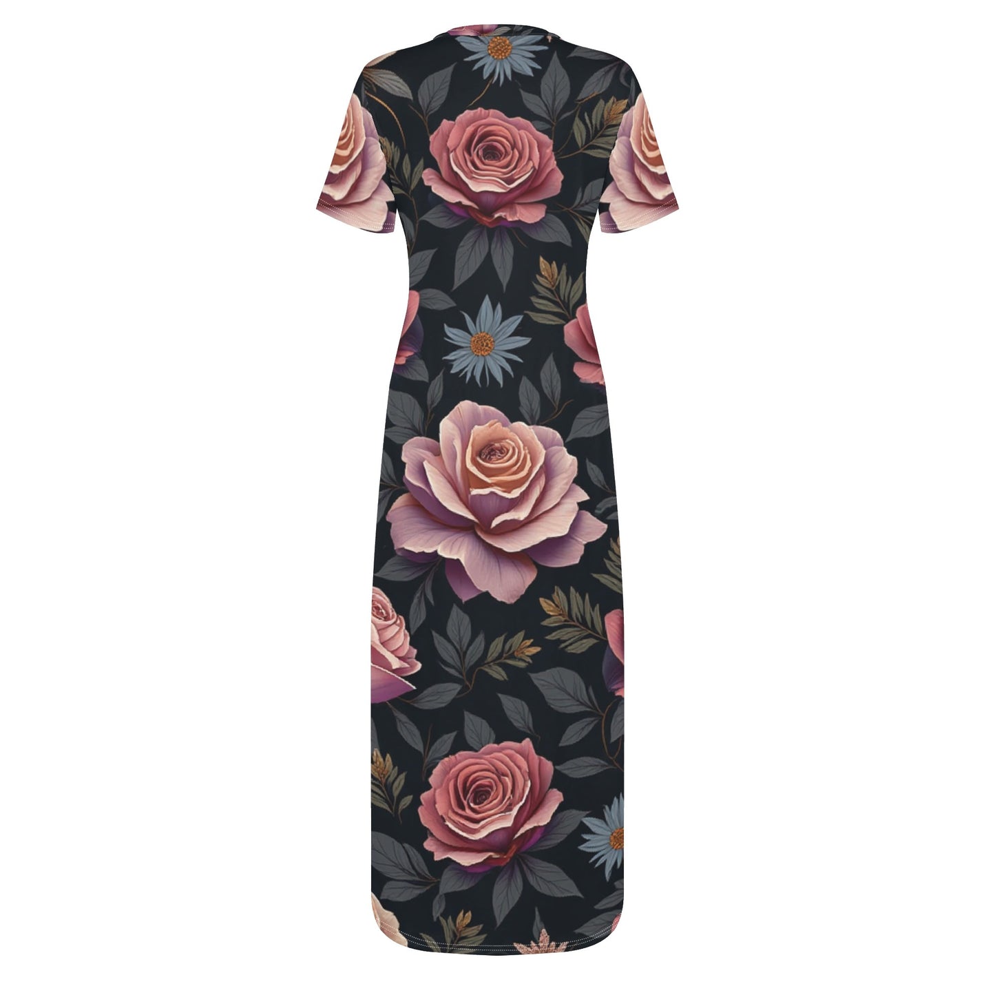 Womens Rose Garden Short Sleeve Dress by Highest Evolution
