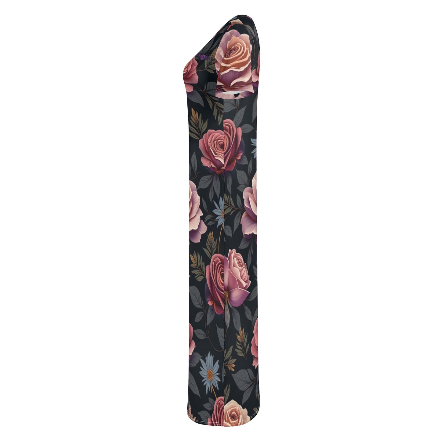 Womens Rose Garden Short Sleeve Dress by Highest Evolution