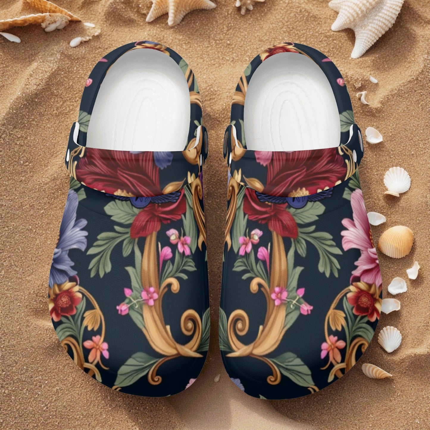 Womens Royal Floral Nursing Sandals