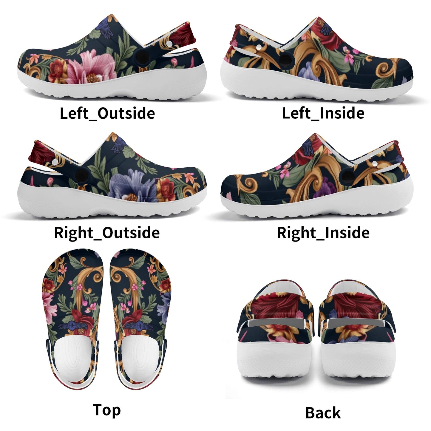 Womens Royal Floral Nursing Sandals