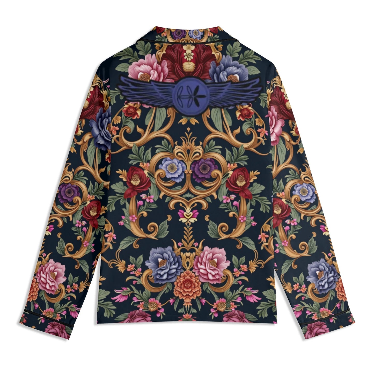 Long Sleeve Royal Floral Pajama Set