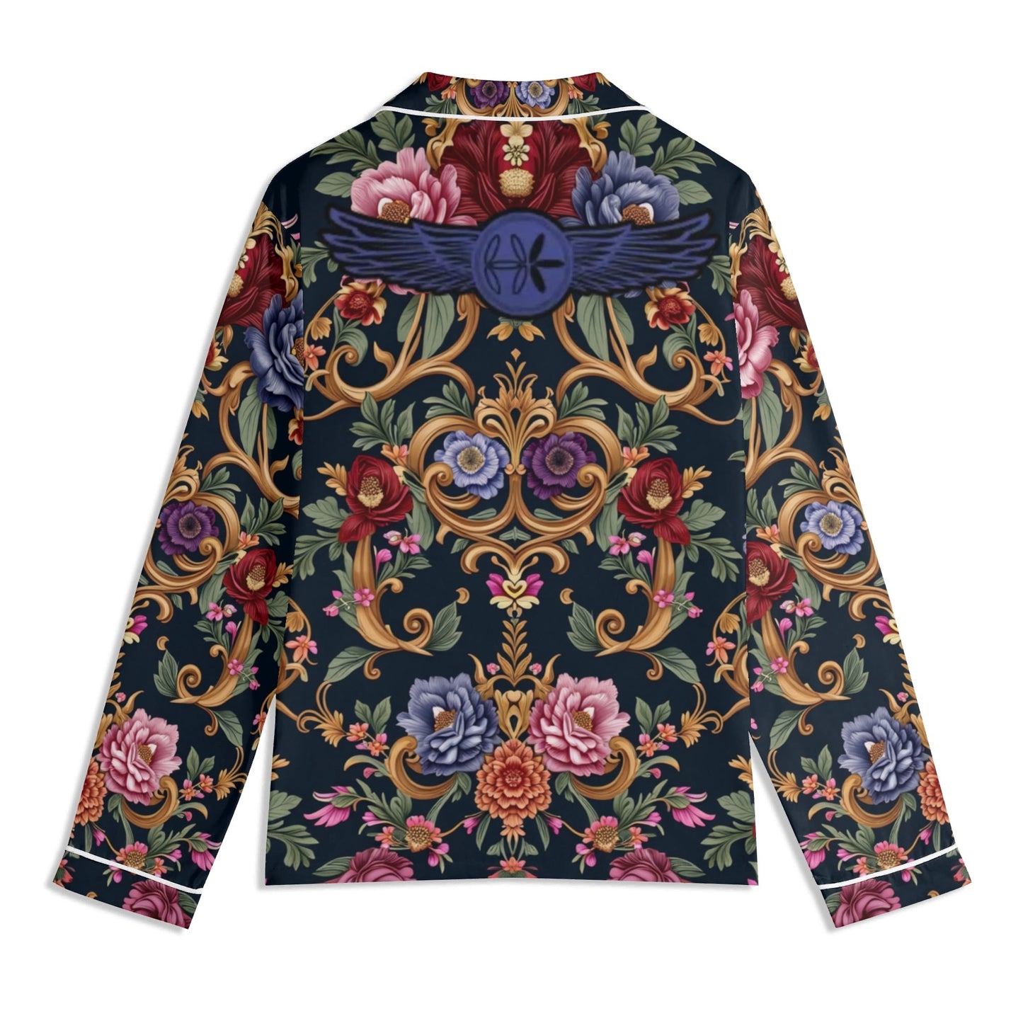 Long Sleeve Royal Floral Pajama Set