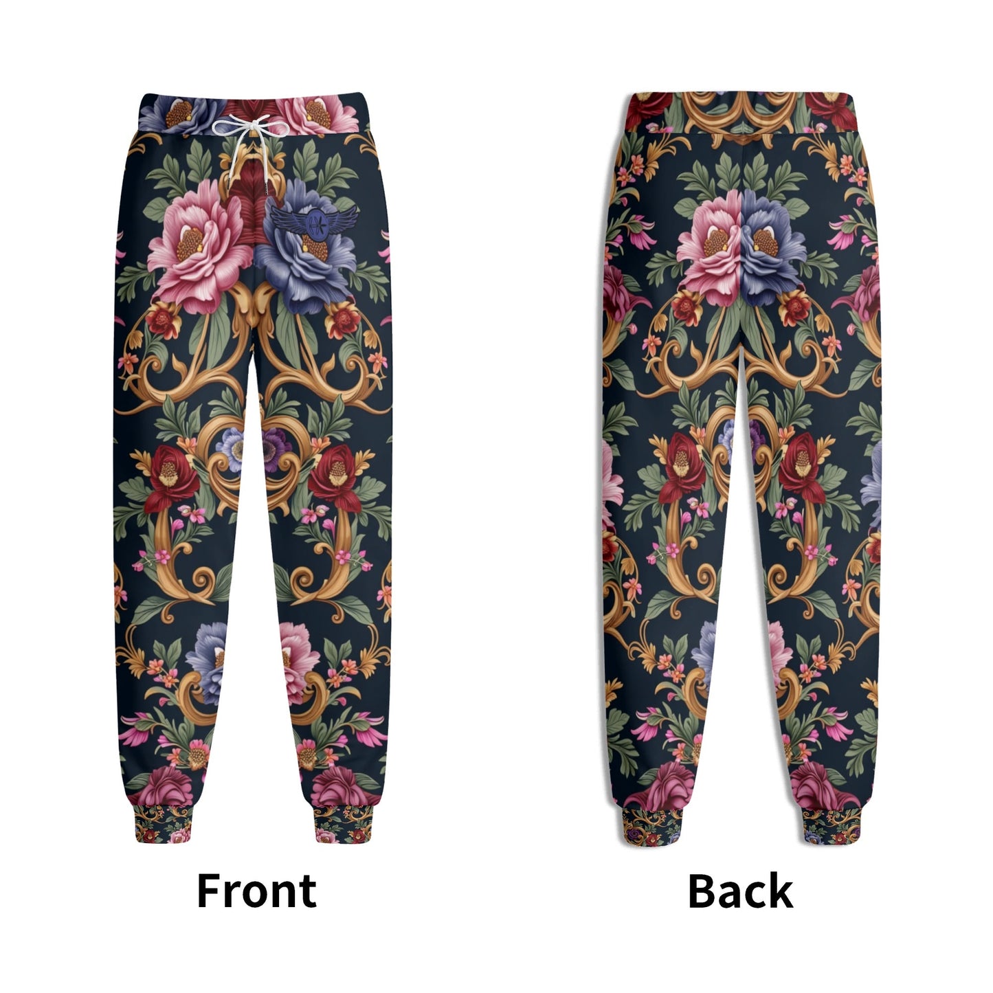 Womens Royal Floral Sweatpants