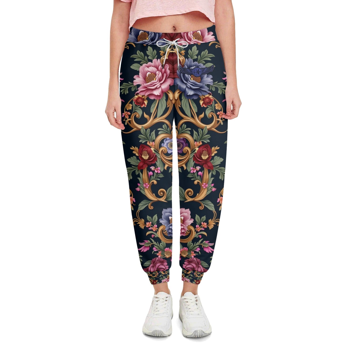 Womens Royal Floral Sweatpants