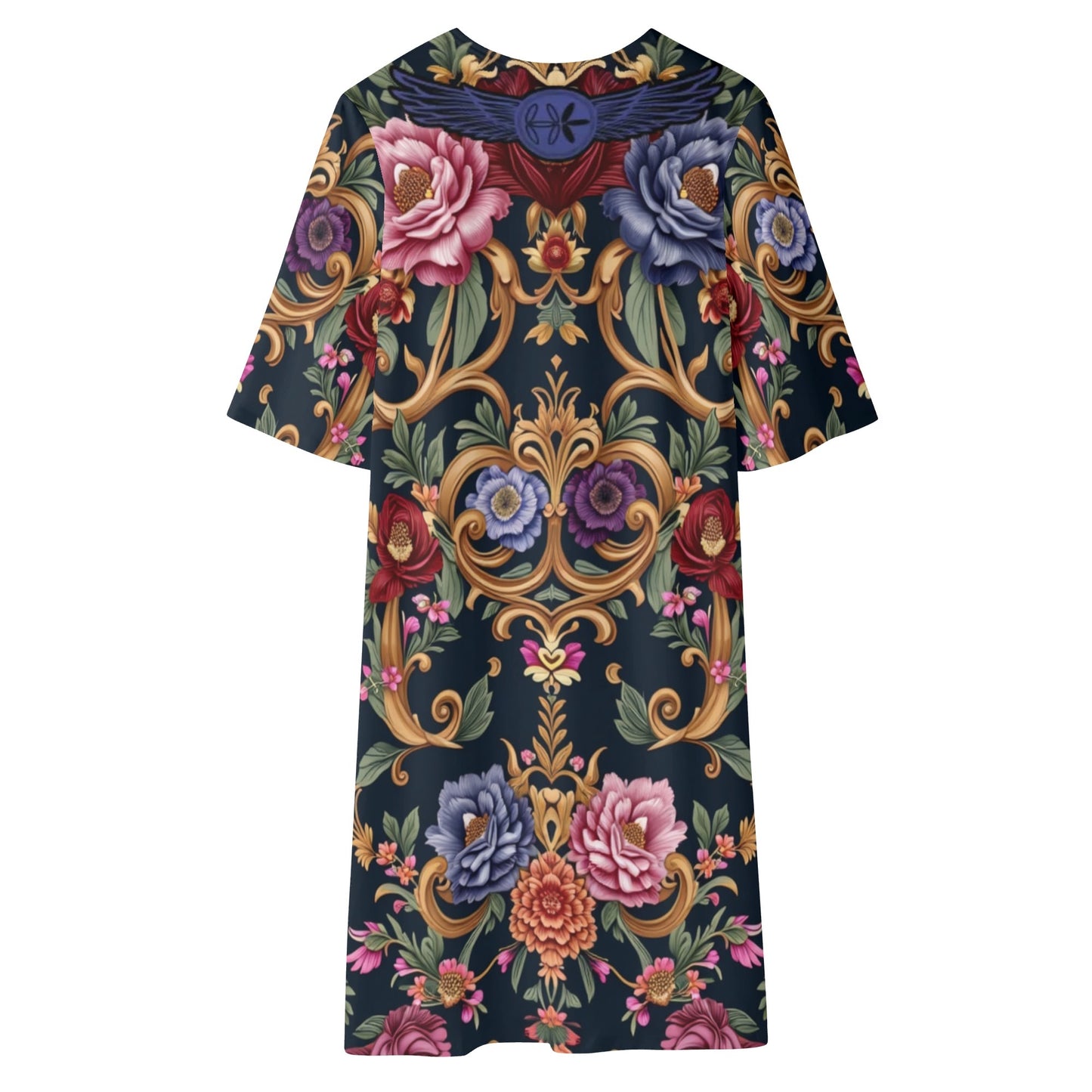 Womens Royal Floral Short Sleeve Sleeve Kimono Cardigan