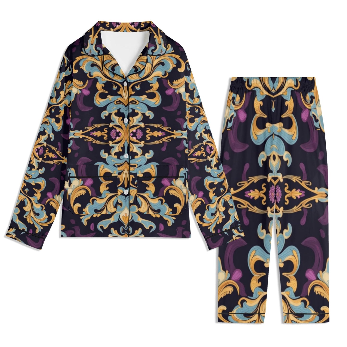 Childrens Long Sleeve Aiden Pajama Set with Pockets