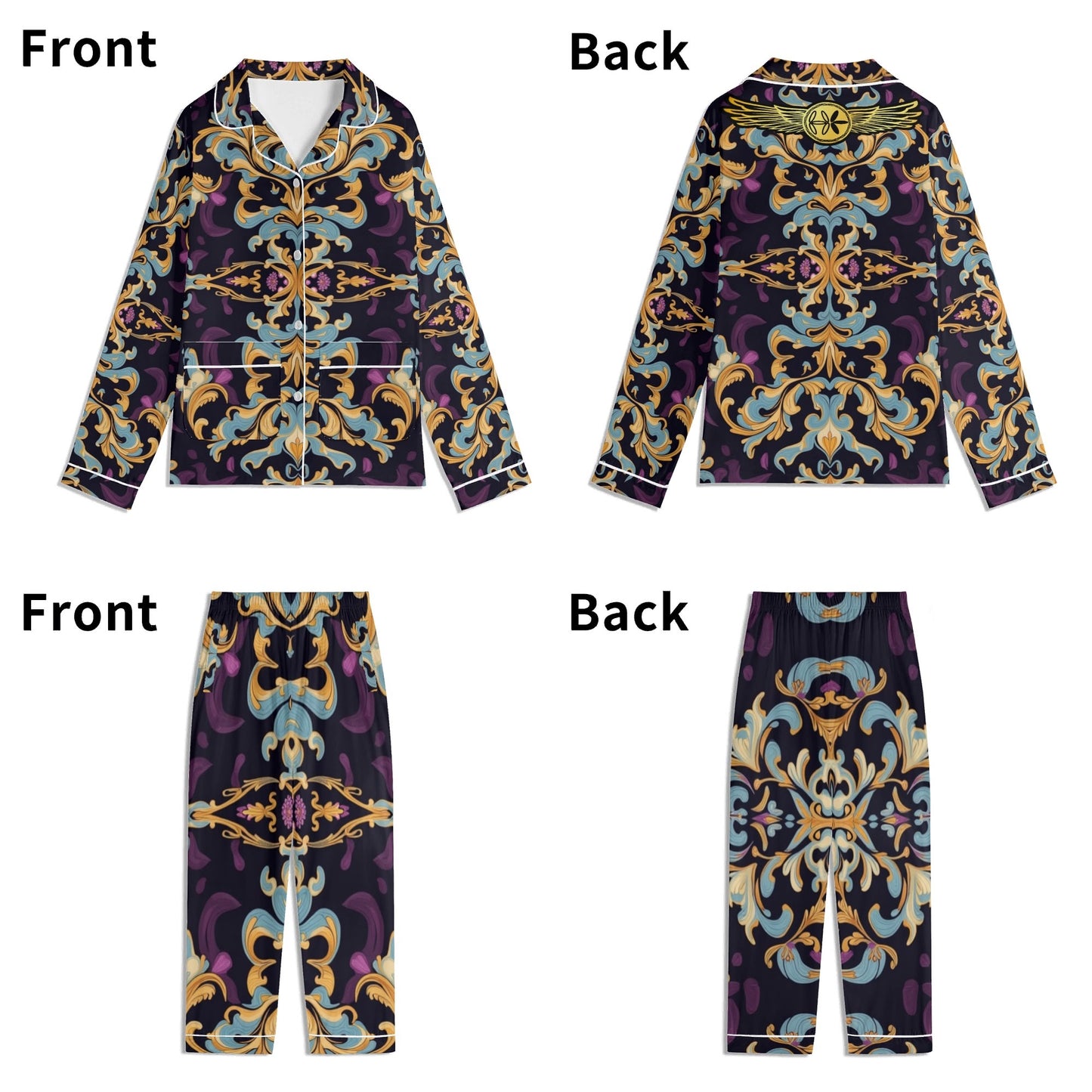 Childrens Long Sleeve Aiden Pajama Set with Pockets