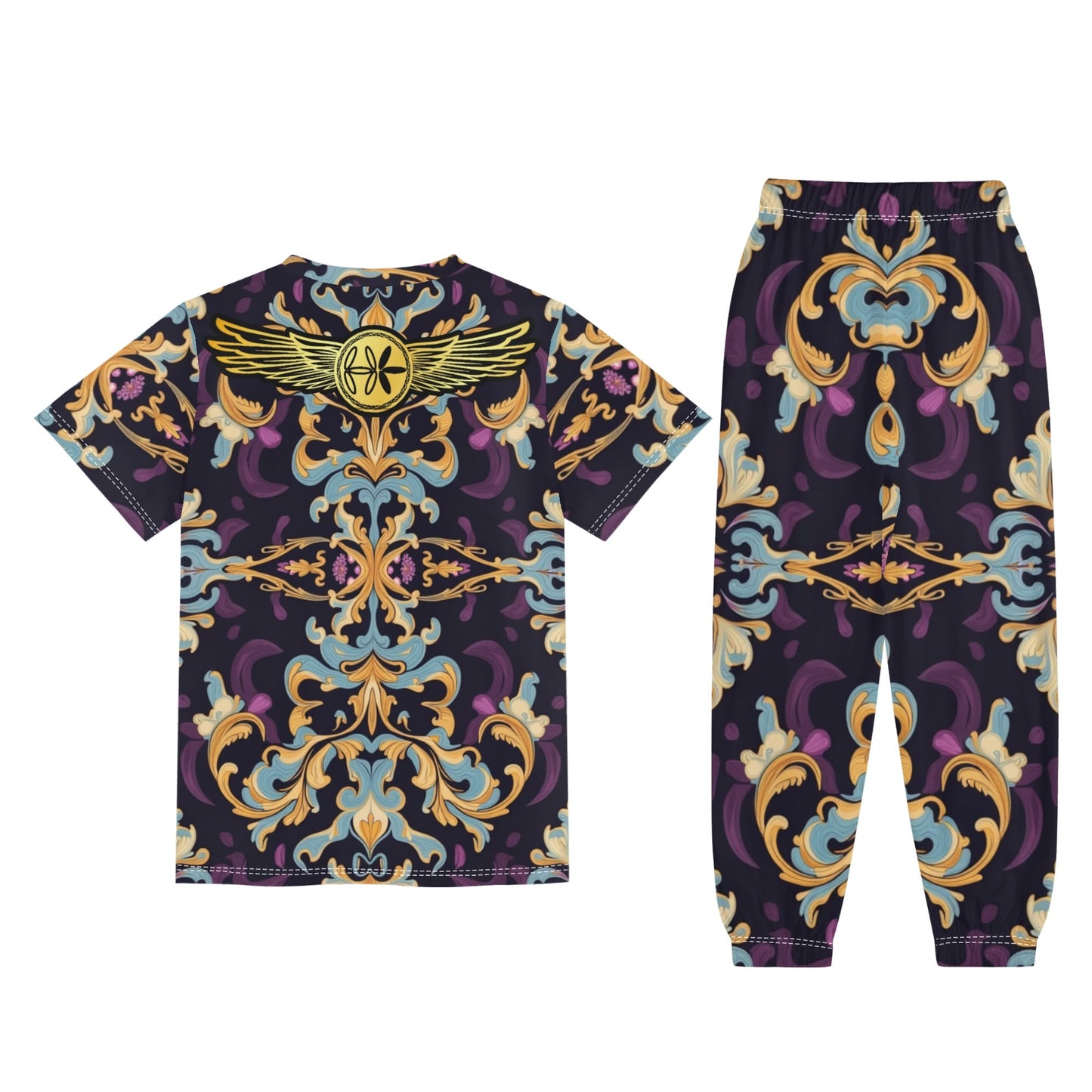 Childrens Aiden Sleepwear Short Sleeve Sleep Set by Highest Evolution