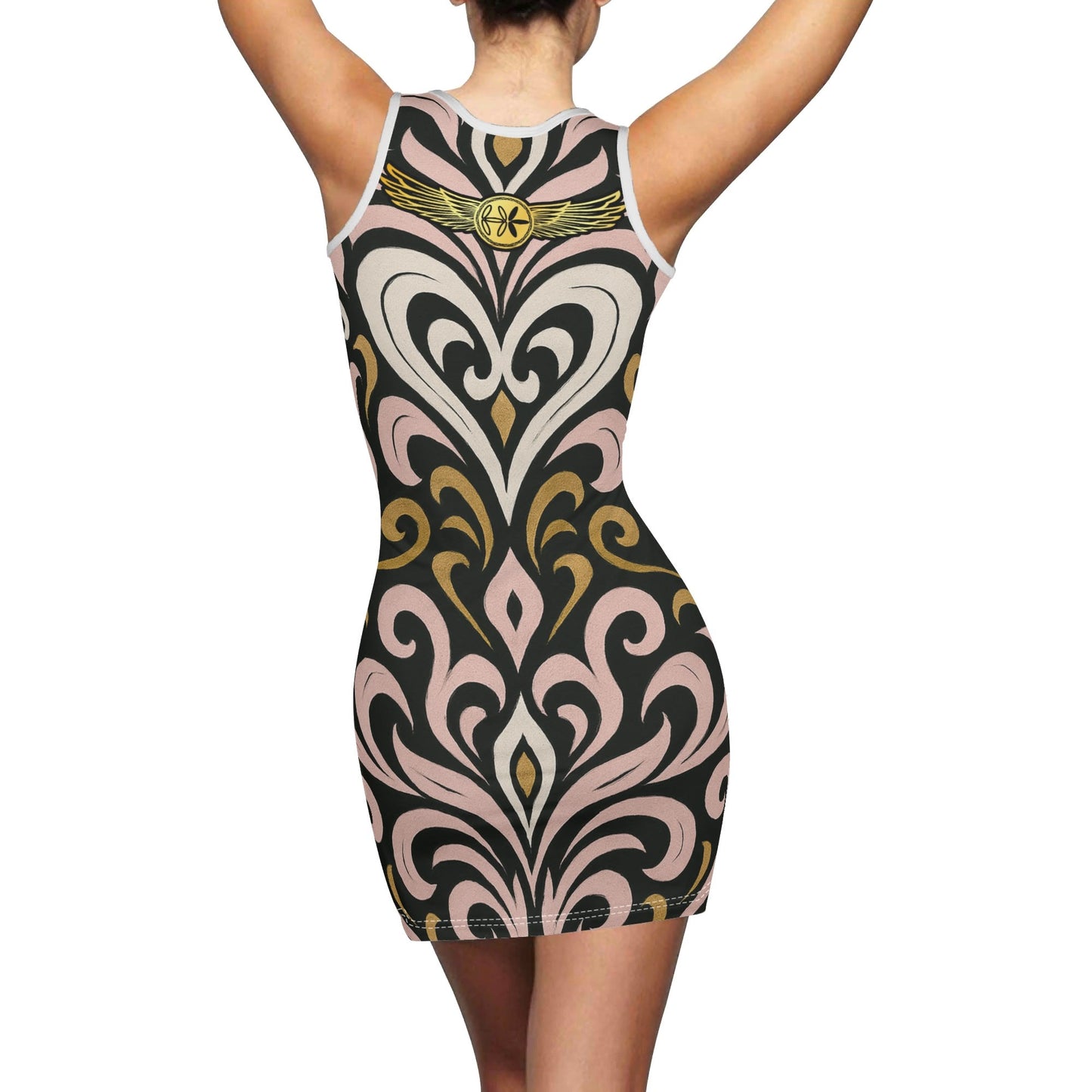 Womens Queen Aura Mini Slim Fitted Dress
