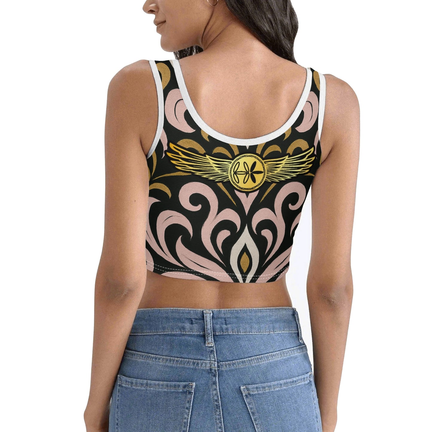Womens Queen Aura Crop Tank Top