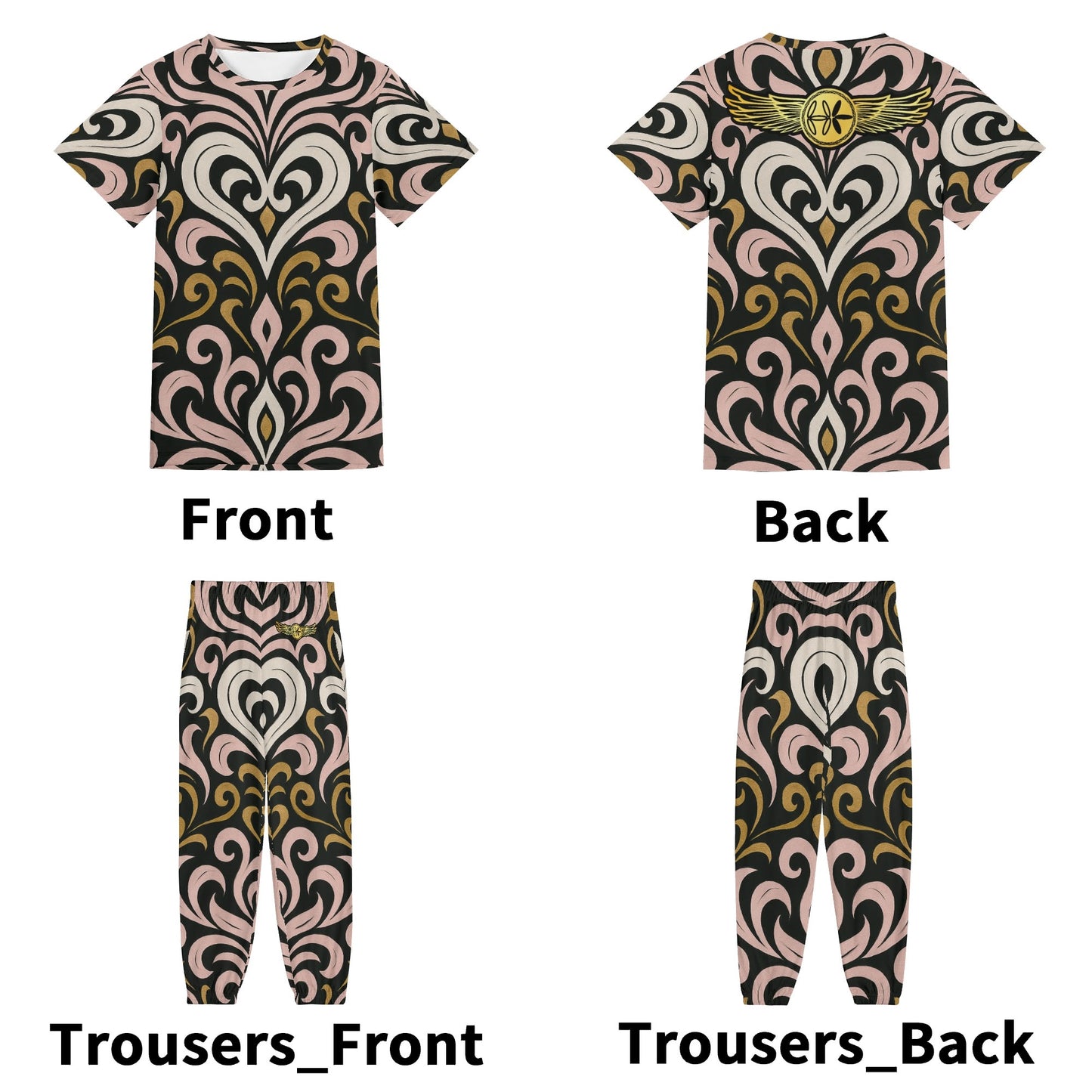 Queens Aura Short Sleeve-Blouse Set
