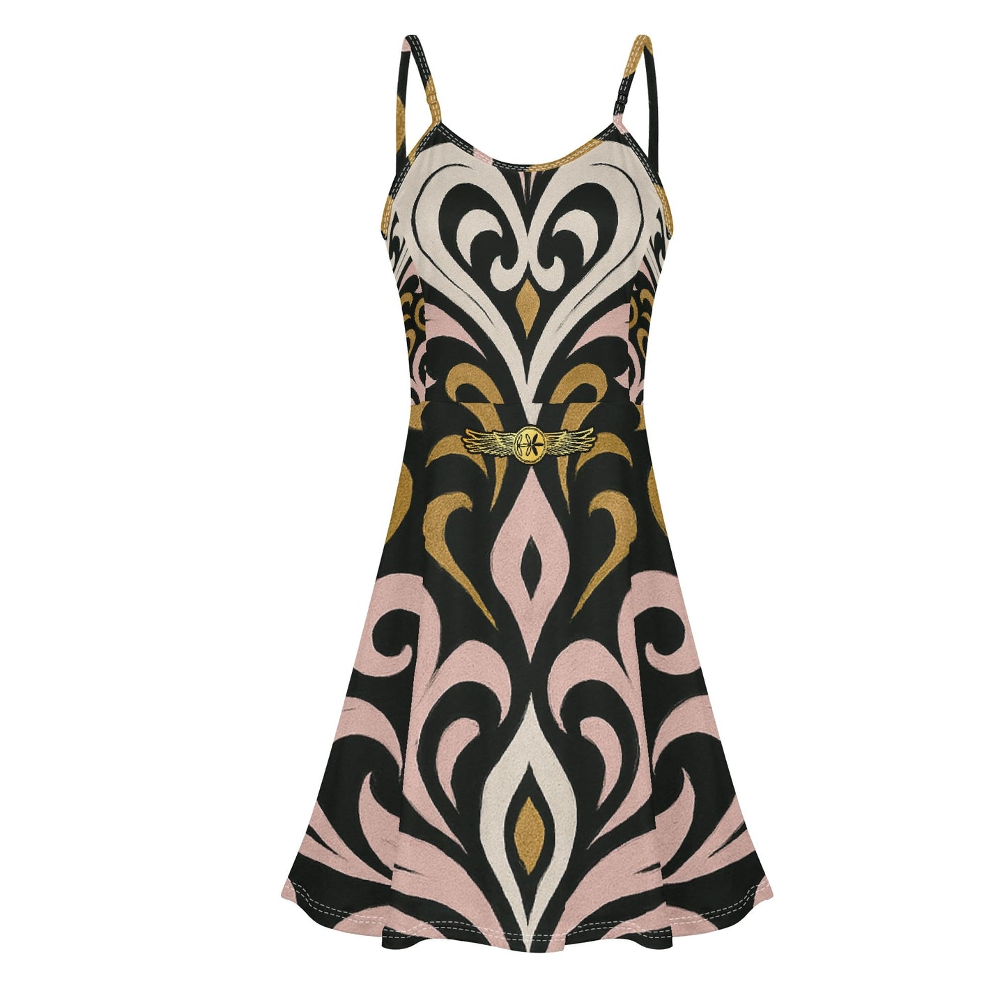 Womens Queens Aura Spaghetti Strap Short Dress