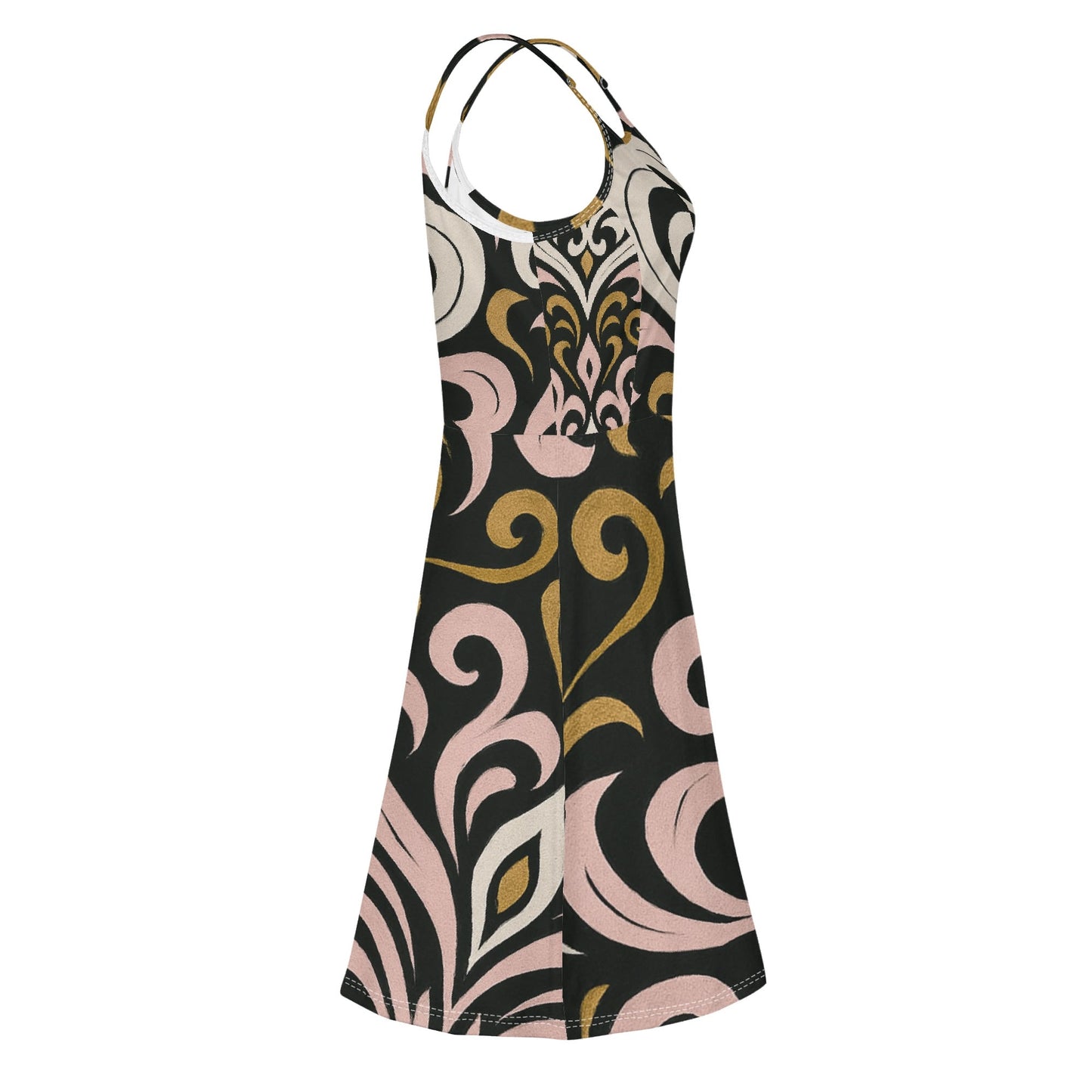 Womens Queens Aura Spaghetti Strap Short Dress