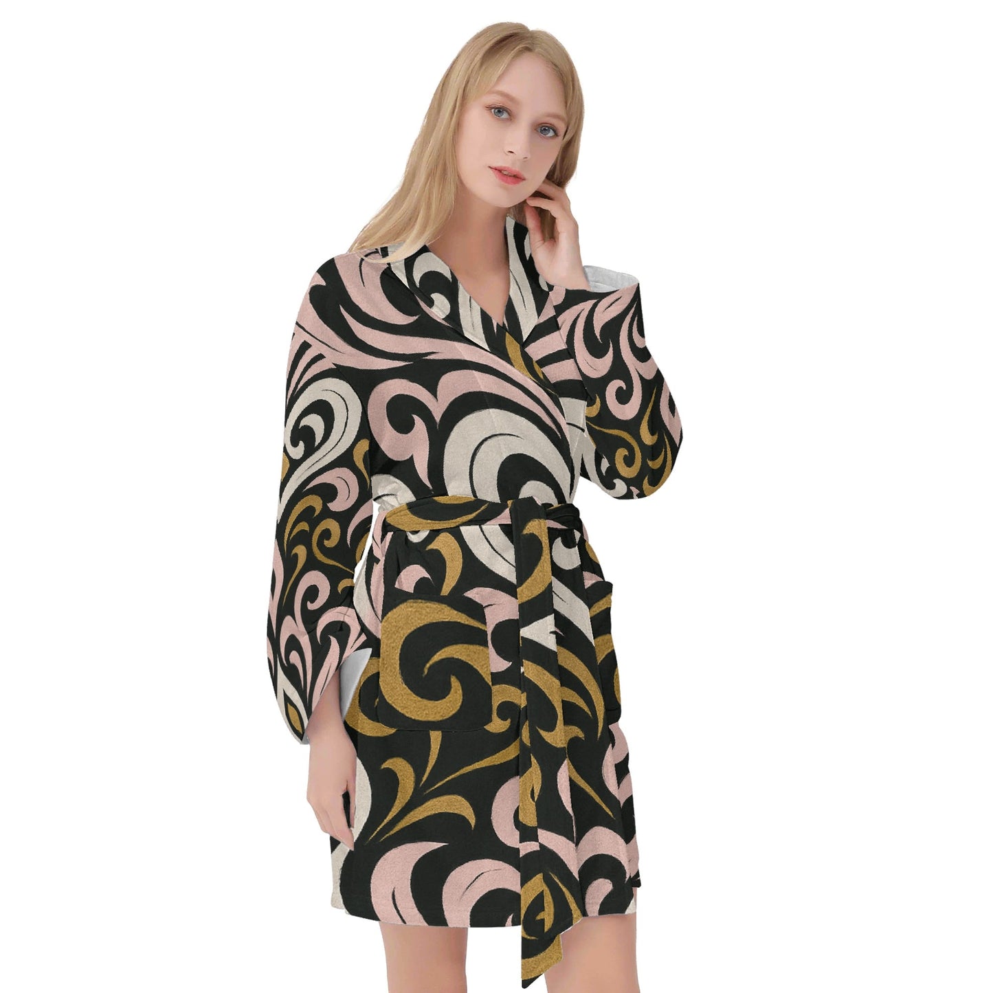 Womens Queen Aura Short Bathrobe