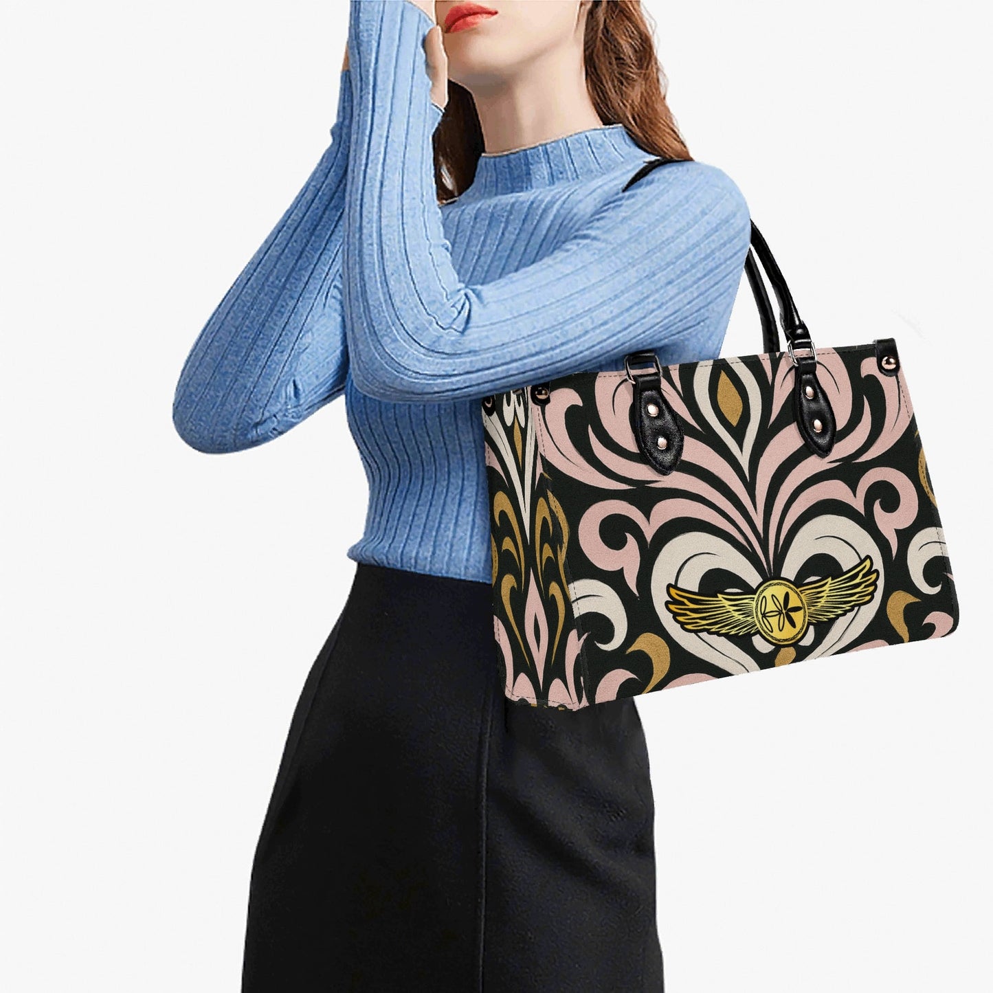 Queens Aura Leather Handbag