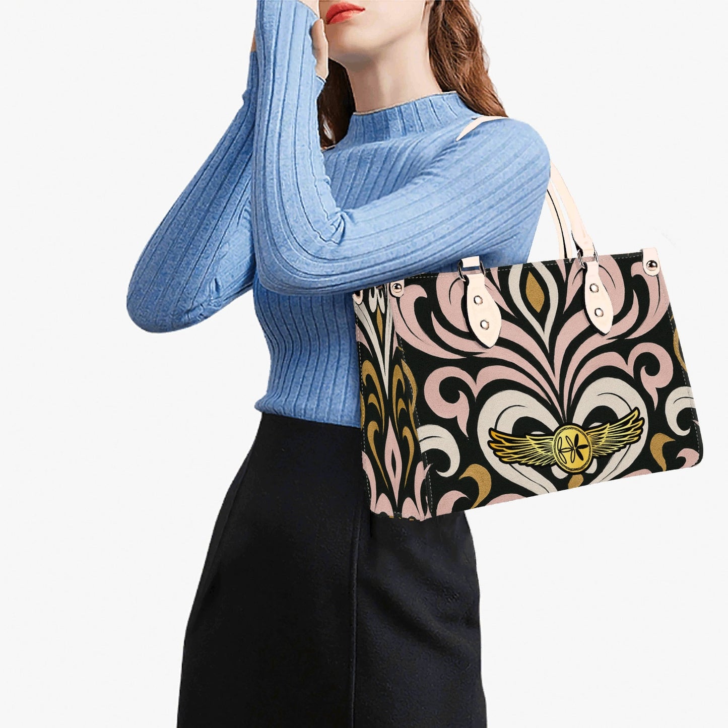 Queens Aura Leather Handbag