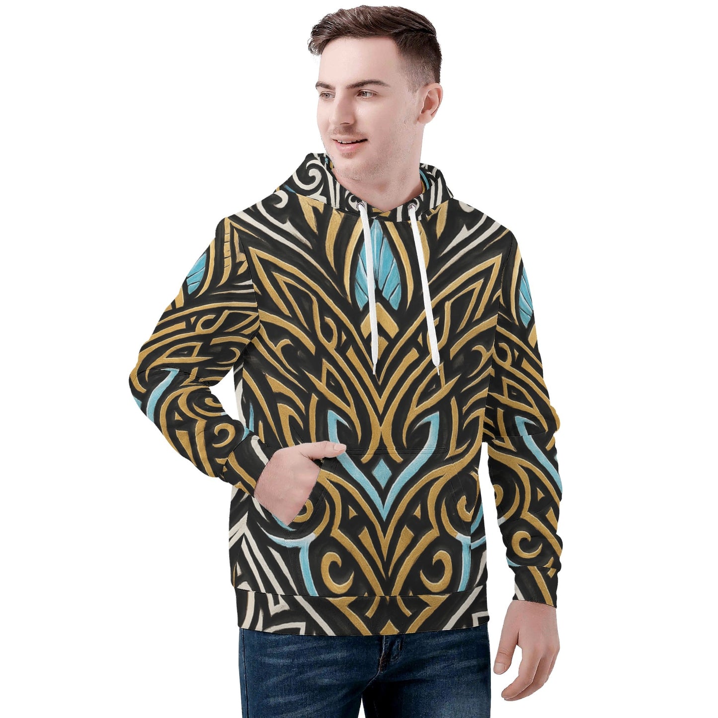 Mens Royal Warrior Velvet Hoodie