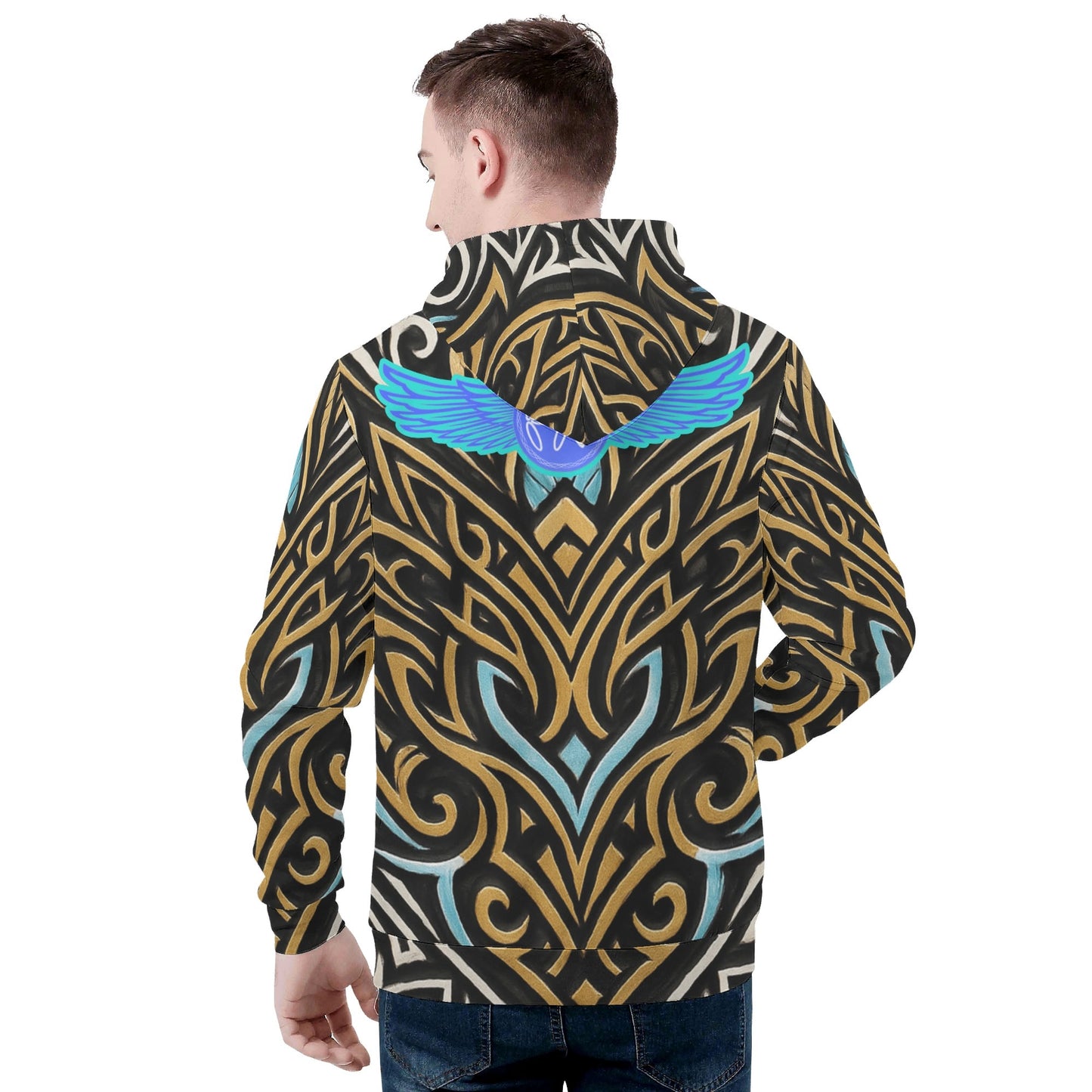 Mens Royal Warrior Velvet Hoodie