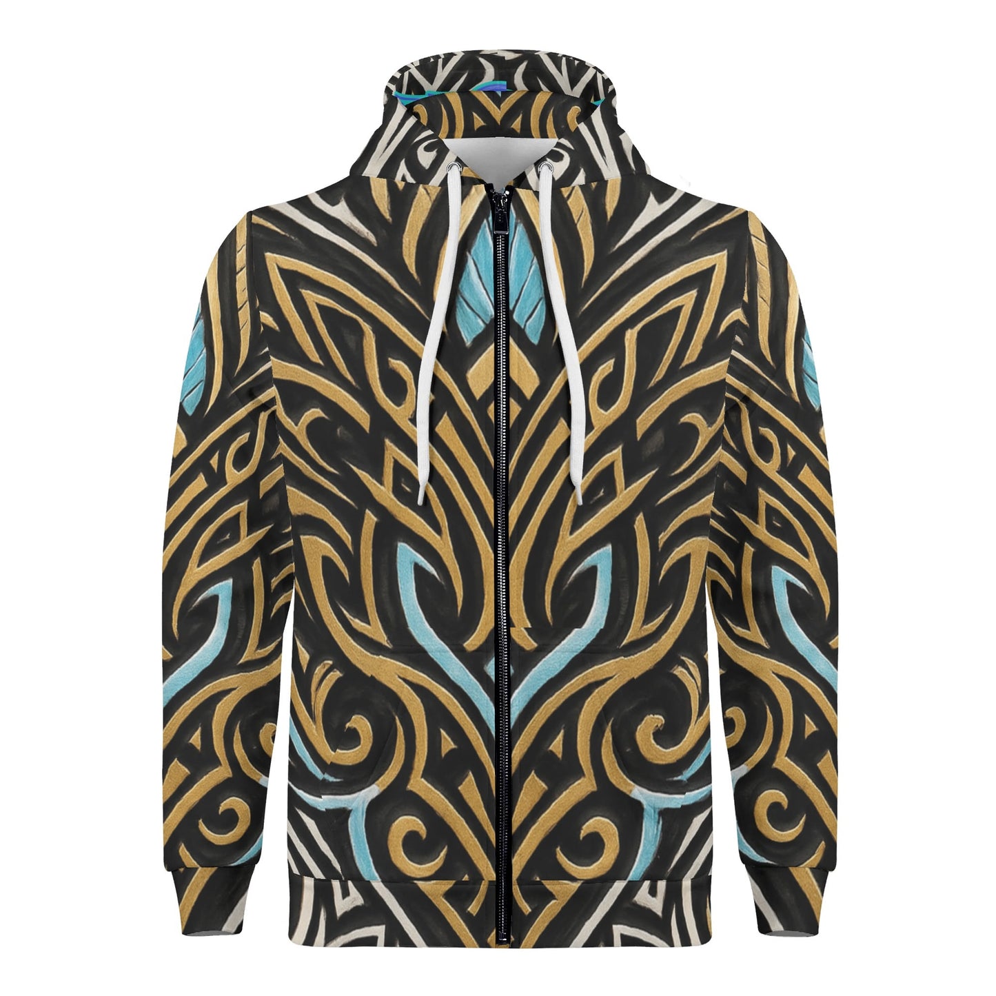 Mens Royal Warrior Zip up Hoodie