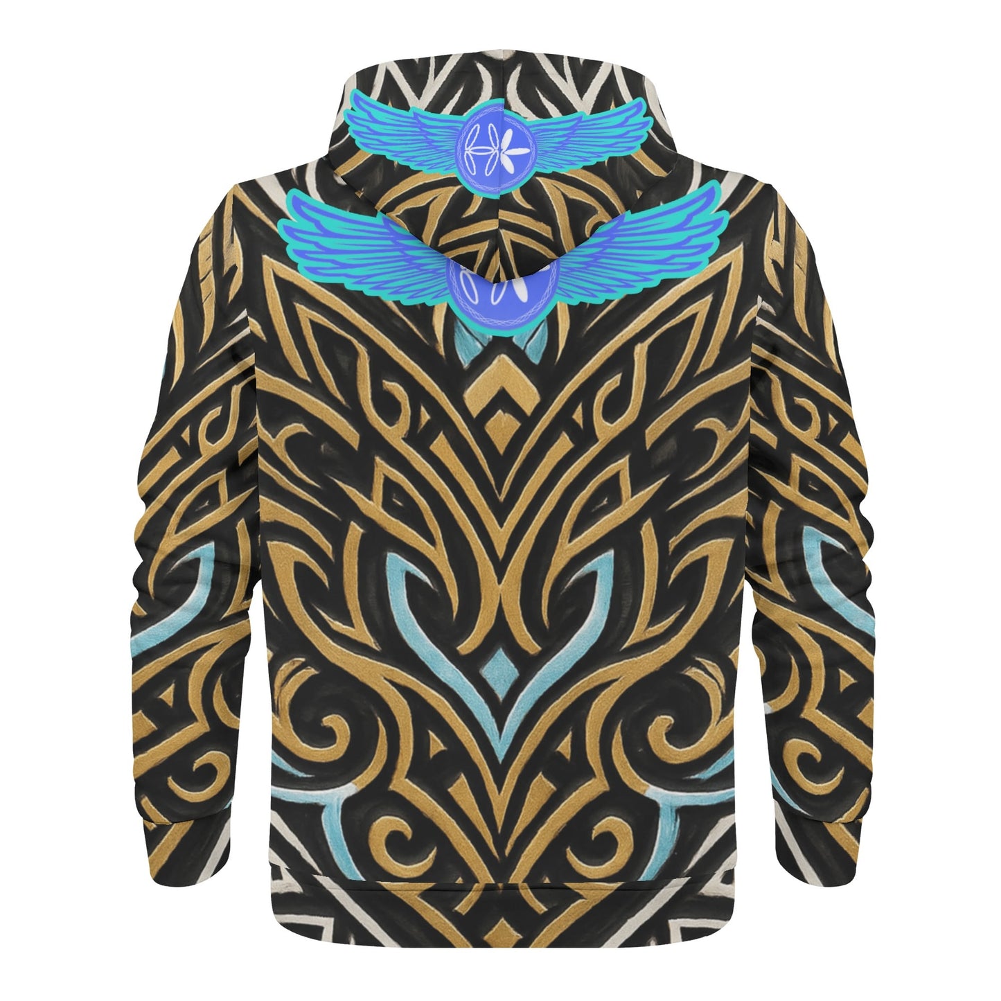 Mens Royal Warrior Zip up Hoodie
