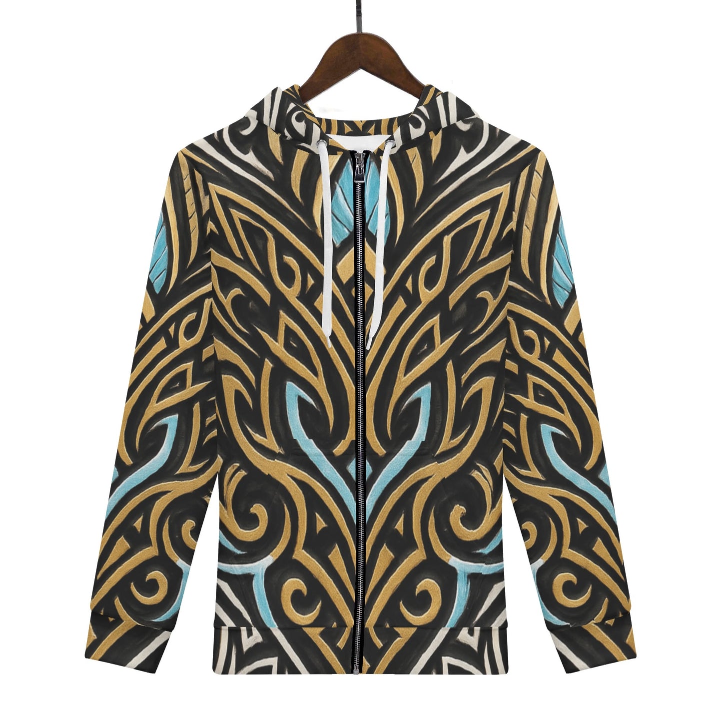 Mens Royal Warrior Zip up Hoodie