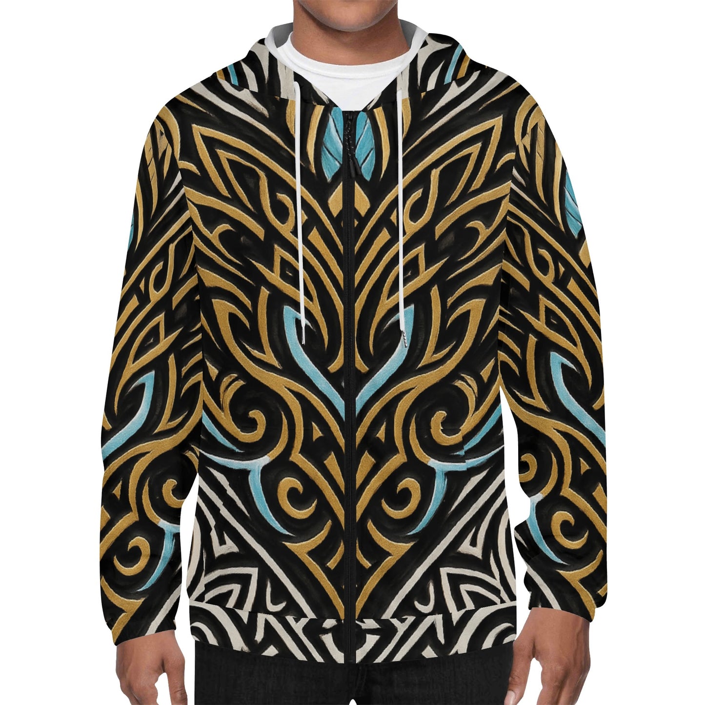 Mens Royal Warrior Lightweight Zip Hoodie