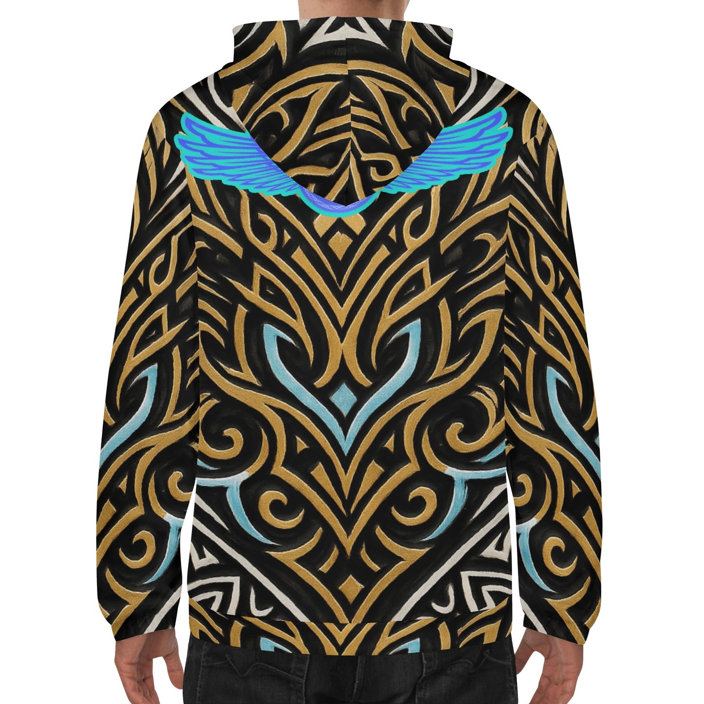 Mens Royal Warrior Lightweight Zip Hoodie